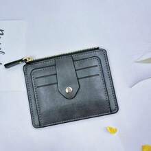 1个/2个装女士卡包/男士卡包，拉链零钱包，迷你时尚多功能信用卡包，带安全拉链和多个卡槽，柔软PU皮革，便携、防水、耐用，大容量多功能名片夹，带多个卡槽，信用卡、借记卡和银行卡收纳包，女士礼物、男士礼物、圣诞礼物。