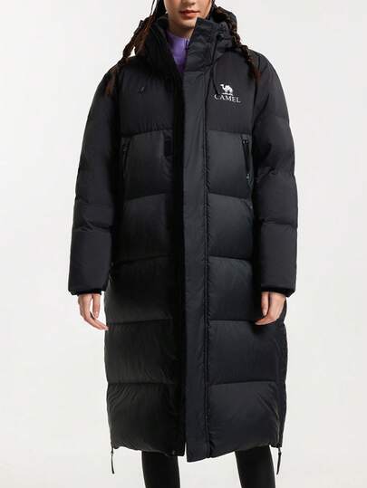 CAMEL CROWN Outdoor Down Jacket, Unisex Mid-Length Thick Warm Triple Protection Professional Down Jacket, Autumn/Winter