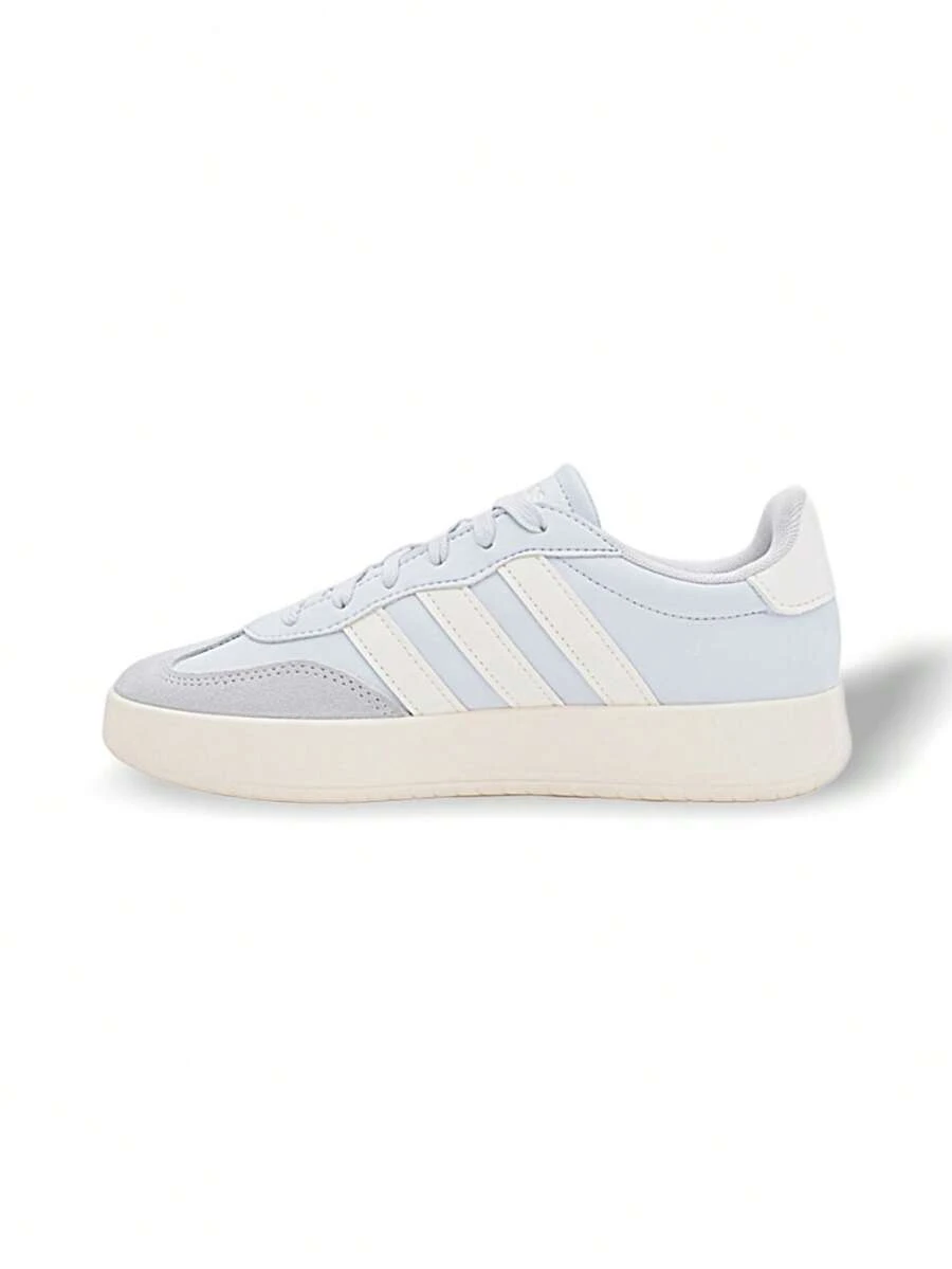 Adidas Barreda Hallbu 女士运动鞋 透气吸汗 弹性好 百搭 纯色 Logo 易洗快干 户外步行运动 女款 浅蓝色 白色 灰色 JR1189 - 淡藍色/白色/灰色 - 查看 1