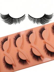 5对欧美狐狸主题加长透明柄3D逼真动态假睫毛 - 眼尾拉長款 - 查看 2