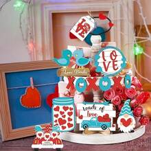 Bộ trang trí ngày lễ tình nhân đầy màu sắc - Chim hình trái tim + Biểu tượng TÌNH YÊU + Chú lùn kết hợp nhiều yếu tố, Trang trí không khí lãng mạn cho máy tính để bàn tại nhà, Lý tưởng làm quà tặng và trang trí ngày lễ tình nhân - Chai tình yêu - Xem 3