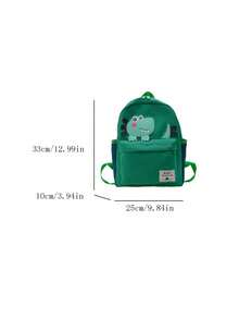 Cute Cartoon Dinosaur Backpack, Multi-Pocket Schoolbag For Teenagers - A - View 3