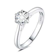 JewelryPalace Classic 0.5-2ct Round Cut Moissanite Solitaire Engagement Rings For Women, 14K White Yellow Rose Gold Plated 925 Sterling Silver Promise Ring, Simulated Diamond Anniversary Rings D-F VVS,SterlingSilver95 - 95%純銀 - 查看 1