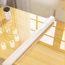 1 Rollo - Película de protección transparente de alta definición para muebles, Película de protección para mesa de comedor - Tamaño: 19.7"X393.7", Material PET - Cortable, impermeable, resistente al aceite, resistente a los arañazos, resistente al calor, no se vuelve amarillo - Adecuado para proteger superficies de mesas de comedor, mesas de café, encimeras de cocina, gabinetes - transparente - Ver 16
