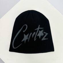 1pc Autumn/Winter American Hip Hop Graffiti Cruise Five-Pointed Star Letter Knit Beanie Hat, Warm Street Style Casual Ski Cap Men Winter Head - Multicolor - View 12