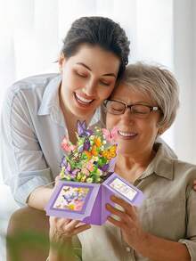 Butterfly Pop Up Card Box, Accompanied By An Exquisite Envelope, Valentine's Day Pop-Up Box, 3D Pop Up Birthday Cards, Happy Birthday Gifts Cards For Women, Daughter, Mom, Sister, Friend, Butterflies & Flowers Greeting Card With Blank Notecard & Envelope - Multicolor - View 10