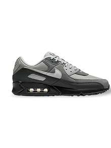 Nike Air Max 90系列青少年运动鞋 透气吸汗 轻便 弹性好 纯色 浅灰 深灰 运动户外日常 HQ3817-001 - 淺灰色/深灰色 - 查看 3
