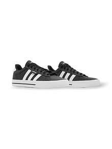 Adidas Daily 3.0 系列男士运动鞋 透气吸汗 轻便易洗 纯黑色 白色 适合学校户外穿着 FW7033 - 黑色/白色 - 查看 2