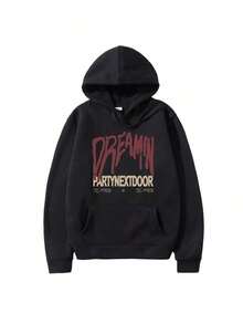 Rapper Partynextdoors Dreamin Graphic Hoodie Men Women Hip Hop Fashion Pullover Hoodies Men's Casual Vintage Oversized SweatshirtWarm And Comfortable - màu đen - Xem 7