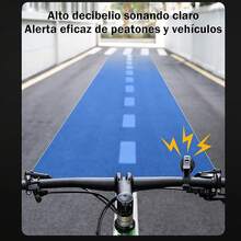 Timbres de Bicicleta,Campana de Bicicleta de Montaña,Campanas de Bicicleta con Sonido Fuerte,Campanas de Cuernos,Ajuste para Manillares de 0.87-1.25in/22.2-31.8mm - Negro - Ver 5