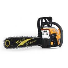 20-Inch 63CC Gas Powered Chainsaw, 2 Stroke Handed Petrol Gasoline Chain Saw With Ergonomic Handle, Small Vibration Cordless Logging Saw Woodworking Tool - 黃色 - 查看 8