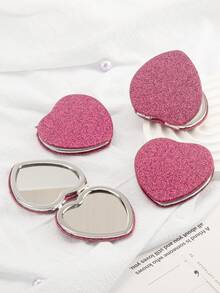 1pc Heart-Shaped PU Leather Double-Sided Makeup Mirror, Compact & Portable, Macaron Colors, High-Definition Dual-Sided Mirror, Handheld Use, Suitable For Pocket, Bag, Wallet, Backpack, Festivals, Parties, Birthdays, Anniversaries, Weddings, Campus, Great Gift For Men & Women,Cheap,Stocking Stuffers,Makeup,Makeup Tools,Cheap Stuff,Gifts,Gifts For Women,Christmas Gifts,Giveaways,Travel,Cheap Stuff,Travel Essential - Multicolor - View 10