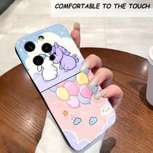 1PC Phone Case ,  Unicorn Balloons Clouds Stars Sky , Stylish Phone Case, Phone Decoration, All-around Lens Protection, Creative Small Gift, Funny Gift for Boys and Girls - Negro - Ver 1