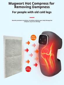 New Electric Heated Knee Massager, Vibrating Knee Heating Pad, Warm Arthritis Relief, Adjustable Temperature, Acupressure Massage For Joint Pain, Elderly Leg Care - Multicolor - View 6