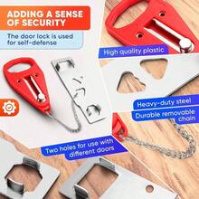 Portable Privacy Lock Travel - Hotel Door Lock Safety Gadget - Home Security Door - Initial - View 3
