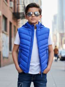 Big City Tween Boys Extended Size Tanks - Royal Blue - View 1