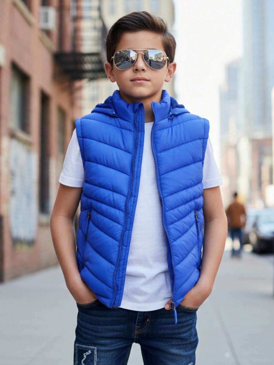 Big City Tween Boys Extended Size Tanks - Royal Blue - View 1