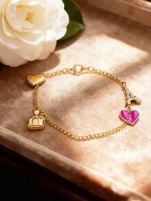 Yves Saint Laurent Lady's Mobile Phone Decorative Chain, Key Decorative Chain, Sweet And Cute, Exquisite, High Quality, Suitable For Daily Use, Gift For Friends, Gift For Festivals, Gift For Anniversaries - Gold - View 1