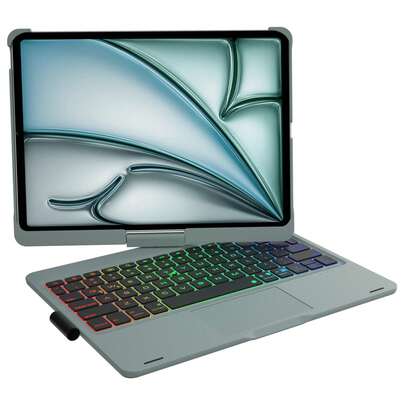 TouchPad Keyboard Case for ipad 8.3"(mini6/7),for iPad Air 7th/6th/5th/4th, for ipad10.9"10th& Pad 11th(A16), for iPad Pro11"4th/3rd/2nd/1st, for ipad Pro&Air13 inch (M4/M3/M2)& for iPad Pro 12.9(18/20/21/22).360°Swivel,7 Use Modes,Rainbow Backlight