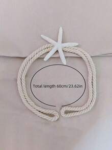 1pc Baby Room Cute Starfish Window Curtain Tie Back, Creative Woven Starfish Curtain Tie Back, Baby Room Window Curtain Decor Storage Tie Back, For Living Room & Bedroom Decor - Multicolor - View 7