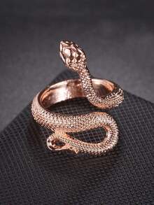 1 pieza Anillo de serpiente exagerado y de moda - Anillo de serpiente - Ver 4