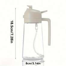 2-In-1 Oil Spray Bottle And Pour Bottle With Precise Control - Portable Kitchen Oil Dispenser For Cooking, Salad, Baking, Grilling - Easy-To-Clean Design, Suitable For Olive Oil And Vegetable Oil - Perfect For Home And Professional Use, BBQ Oil Dispenser, Stylish Kitchen Tool, Durable Plastic - Two Colors - View 7
