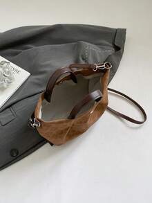 Large Capacity Commuter Dumpling Shaped Bag, Fashionable Personalized INS Leopard Print Shoulder/Underarm Bag - Multicolor - View 10