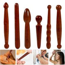 1pc Acupoint Massage Pen, Traditional Wooden Acupressure Stick Reflexology Tool For Deep Tissue, For Body, Hand And Foot Body Massager Massage Roller Lymphatic Massage Gua Sha - Multicolor - View 2