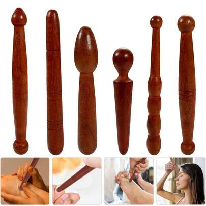 1pc Acupoint Massage Pen, Traditional Wooden Acupressure Stick Reflexology Tool For Deep Tissue, For Body, Hand And Foot Body Massager Massage Roller Lymphatic Massage Gua Sha