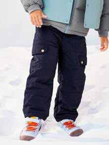 mini bala 儿童加厚工装裤 柔软保暖 宽松版型 2025冬季款