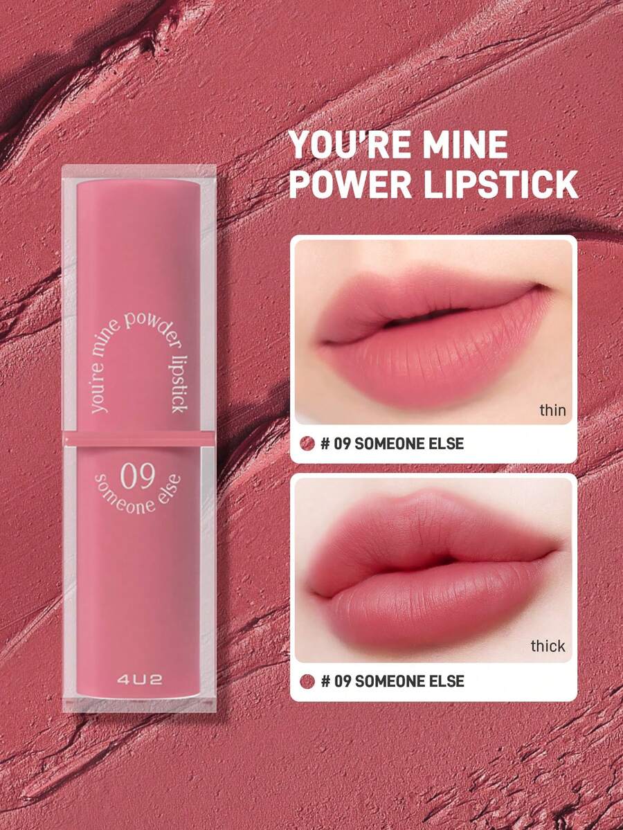 4U2 YOU'RE MINE POWDER LIPSTICK,Moisturizing, High Impact Color, Smooth Texture, Long Matte Finish,3.5g/0.12oz - 09 SOMEONE ELSE - 查看 1
