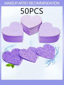 Heart-Shaped Soft Exfoliating Cleansing Sponge, Suitable For Face Cleaning, Massage, Exfoliation, Masking, Makeup Removal - Gentle Scrubbing Deep Cleansing Sponge, Fragrance-Free, Unisex, Travel Essential - Multicolor - View 38