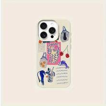 Estuche Retro con Diseño de Gato y Frutas Textura Lichi Funda Protectora de Alta Calidad para iPhone 16/15/14/12 Pro Max Series 12Pro 13ProMax 14Plus 15Plus 16Plus 14Pro 15ProMax 16Pro 14ProMax 13ProMax 12PM Regalo de Cumpleaños Regalo Festivo Detalle para Pareja o Novio/Novia carcasa de celular con estilo tierno kawaii ideal como regalo de navidad y Christmas para amantes de los gatos uso diario oficina y universidad - Color 1 - Ver 7