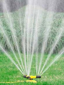 360° Rotating Automatic Lawn Sprinkler With Adjustable Arm, Ideal For Irrigation And Cooling Large Gardens And Yards