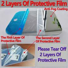 Anti-Fog Shower Mirror, Shaving Mirror, Wall-Mountable, Frameless Portable Travel/Camping Mirror, Shatterproof Handheld Storage Cabinet Shaving Mirror, Makeup Mirror, Plastic Material, Anti-Fog Bathroom Mirror - Multicolor - View 2