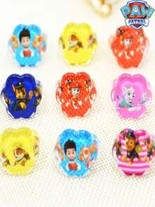 Paw Patrol 5/10pcs Random Cartoon Ring Toys For Boys Girls Toddlers, Paw Patrol Patrol Puppy Decorations Suitable For Celebrations, Birthday Parties, Gifts - Multicolor - View 5