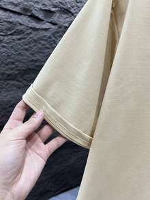 Men's Fashionable Printed Loose Short Sleeve T-Shirt |   Exquisite Design |   Essential For Summer |   Easy To Match, Showcases Your Style - 黑色 2 - 查看 5