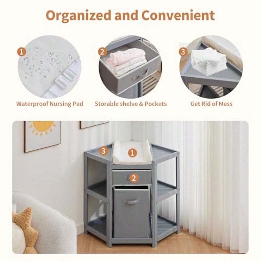 Baby Changing Tables - Grey - View 1