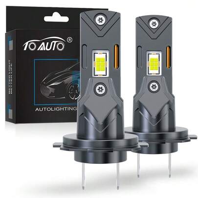 TOAUTO 2Pcs 25000LM 70W H7 LED Headlight Bulb 12pcs CSP 3570 Car Headlamp Auto Mini Canbus H4 H11 H3 Led Bulb Turbo Light 6500K