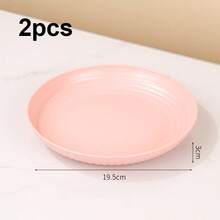 2/5pcs Plastic Plates, Suitable For Camping/Restaurant/Kitchen, Dishwasher , Food Plates, Fruit Plates, Dessert Plates, Snack Plates, Kitchen Dining Plates, Snack Trays - Multicolor - View 12