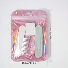 1/5/10/20pcs Manicure And Pedicure Set, Mini Nail File And Orange Nail Stick Set, Double-Sided Nail File, Wooden Cuticle Pusher, Nail Cleaning Tools, Nail Stick, Nail Art Brush,Nail Tech Supplies For DIY Nail Polishing Care - Pink - View 3