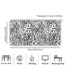 1pc Extra Large, Thick Anti-Slip Gaming Mouse Pad With Zebra Print Design - Durable Stitched Edges, High-Density Rubber Base For PC, Office, And Home Use - Multiple Sizes Available, Enhanced Comfort And Precision Tracking, Office Desk Mat| Zebra Print Mat| Smooth Surface Mat, Mouse Pads For Desk - 70x30cm (27,5x11,8in) - Xem 15