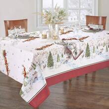 Home Fashions Santa Snowy Sleighride - Mantel de Navidad y Navidad, 60x 84 Pulgadas, Rectangular - Repisa (1) + 213,4 x 152,4 cm (Rectangular) - Ver 3