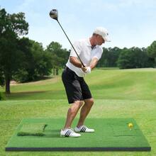 PRO - Alfombrilla de golf de 1,5 x 1,2 m, material de entrenamiento para practicar golf en interiores y exteriores - Verde - Ver 9