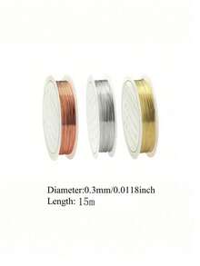 高品质不锈钢首饰线，不褪色、不生锈、不易变色、经久耐用，适用于手链、项链DIY，也可用作不褪色串珠线、首饰绳、手工编织线，金银色金属线