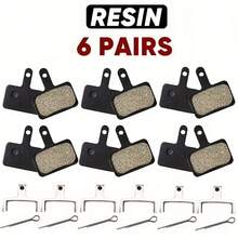 6对或10对装 - 耐用树脂自行车碟刹片，防滑表面，兼容MT200、M400、MT500、M315、M525、M475、M495、M515、M975、M355、B01S山地自行车刹车系统 - 山地自行车配件（6/10对装），高性能耐磨树脂刹车片 - 黑色 - 查看 4