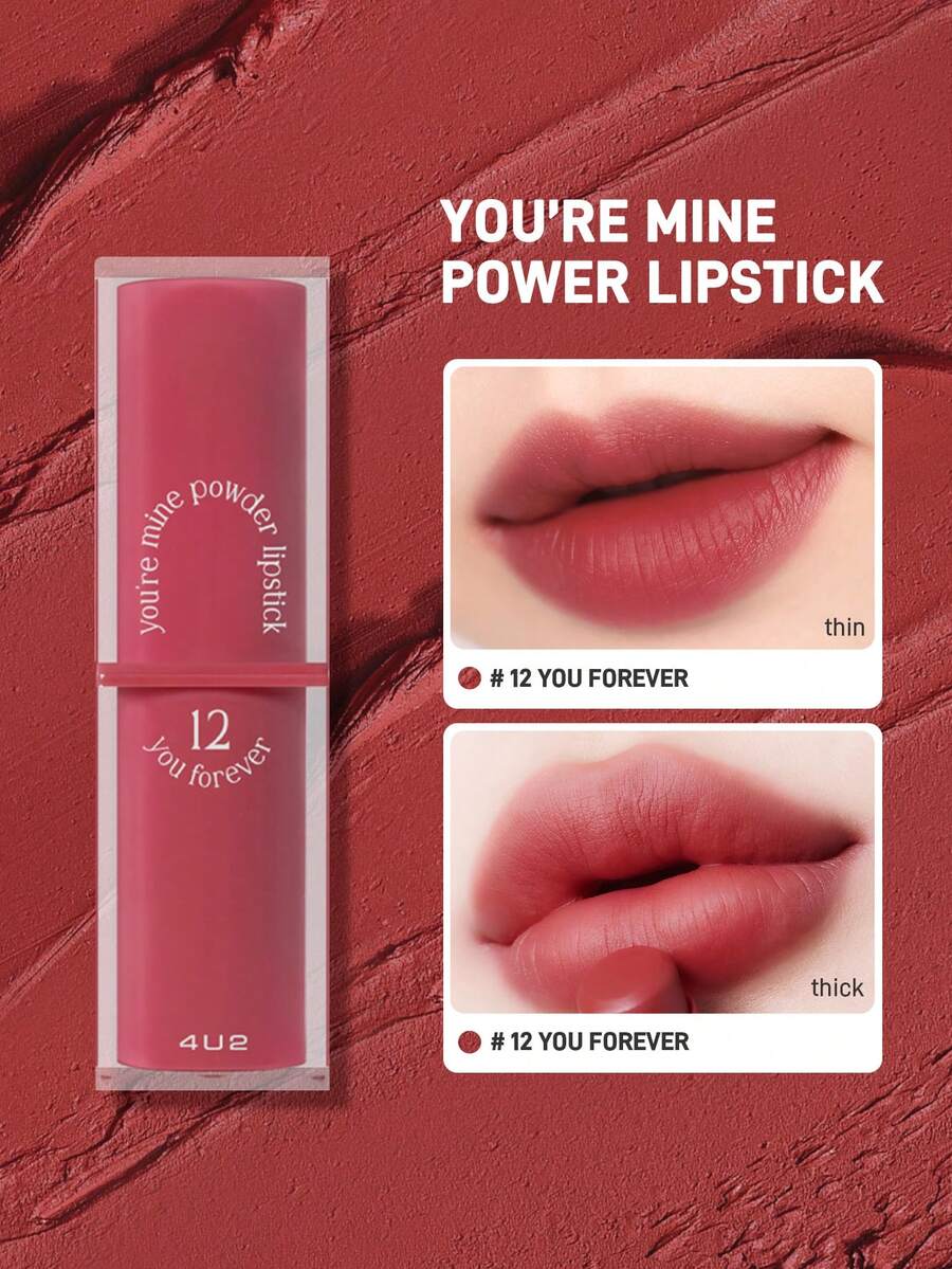 4U2 YOU'RE MINE POWDER LIPSTICK,Moisturizing, High Impact Color, Smooth Texture, Long Matte Finish,3.5g/0.12oz - 12 YOU FOREVER - 查看 1