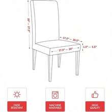 - Juego de 4 fundas para sillas de comedor de Navidad, pinos rojos, elsticas, extrables y lavables, protectores de silla para comedor y decoracin del hogar - Azul + 6 - Ver 7