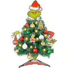 Mini Cristmas Tree Wit Ead Arms Legs Tabletop Small Cristmas Tree Wit Ligs Tief Body Rative Ornamen  Ome Party R - 綠色 - 查看 1