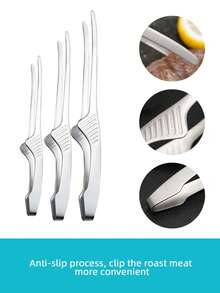 1 件装不锈钢食物夹，经典烧烤夹，适用于厨房 - 彩色 - 查看 4